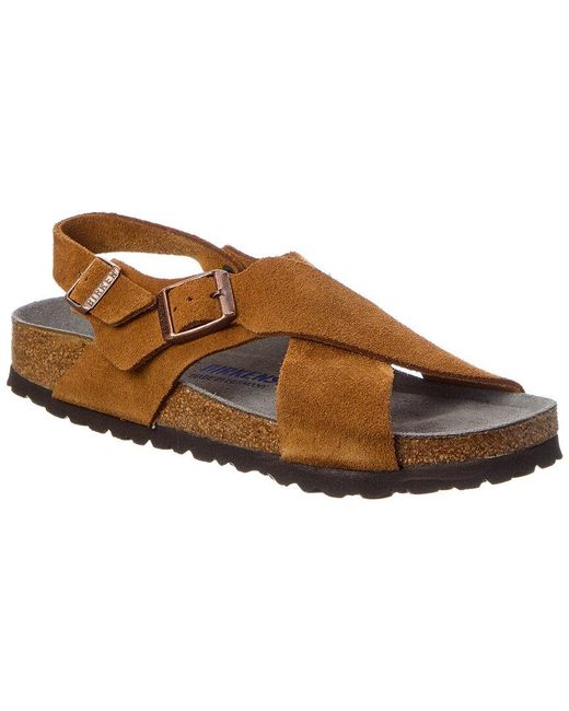 Birkenstock Brown Tulum Sfb Narrow Suede Sandal