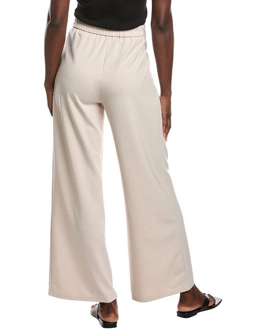 Gracia Natural Pleated Wide Leg Pant
