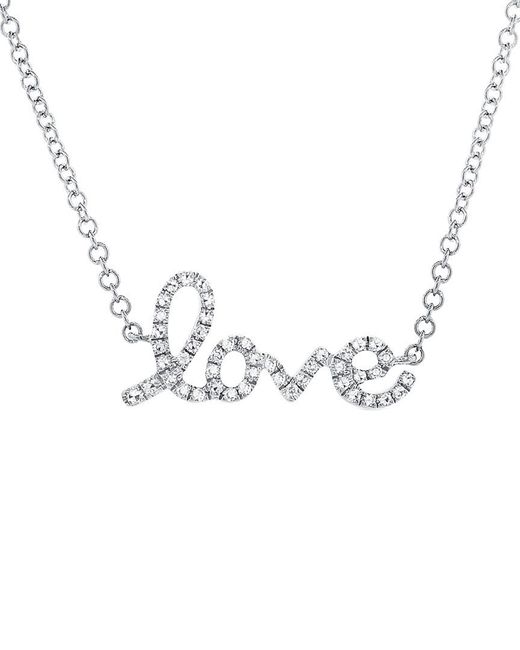 Sabrina Designs Metallic 14k 0.11 Ct. Tw. Diamond Love Necklace