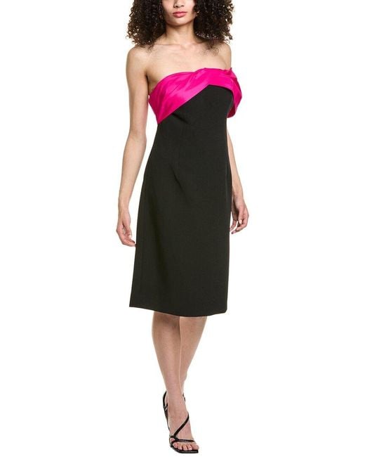 Teri Jon Black Off-The-Shoulder Cocktail Dress