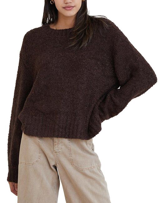 Bella Dahl Crew Sweater in Brown | Lyst UK