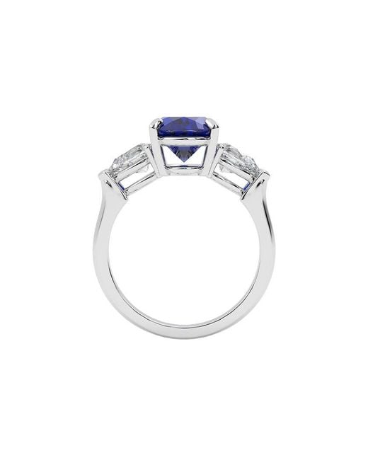 VOWE Blue 14K 3.40 Ct. Tw. Lab-Grown Diamond & Lab-Grown Sapphire Ring