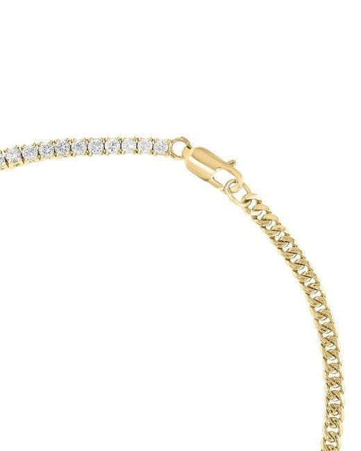 Effy Fine Jewelry Metallic 14K 0.95 Ct. Tw. Lab-Grown Diamond Bracelet