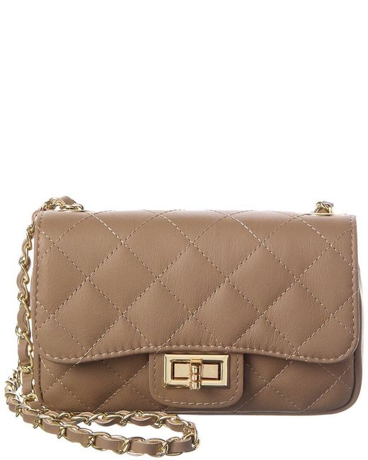 Persaman New York Brown Nora Quilted Leather Crossbody