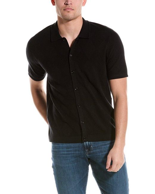 Magaschoni Black Diamond Button Front Sweater for men