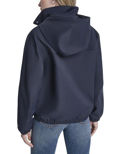 DKNY Blue Short Rain Jacket