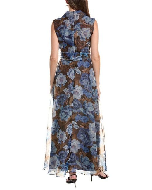 Julia Jordan Blue Printed Maxi Dress