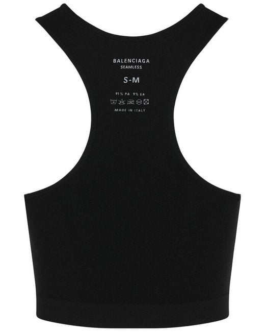 Balenciaga Black Seamless Crop Top