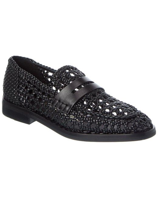 3.1 Phillip Lim Black Alexa Macrame Woven Leather Loafer