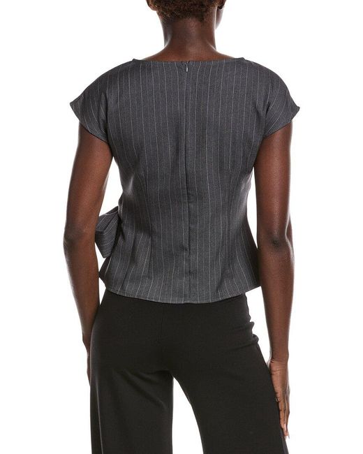 Gracia Black Cross Body Sleeveless Top