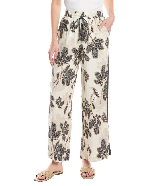 NVLT Black Linen-Blend Pant