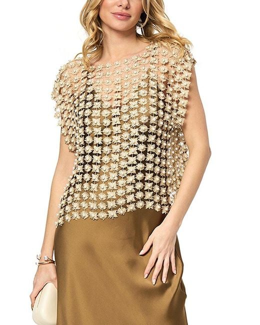 Saachi Natural Pearl Accented Floral Shell