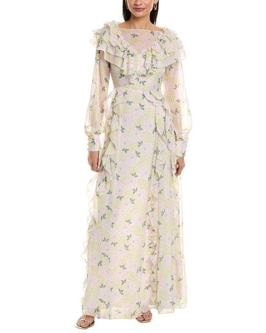 Ted Baker Natural Frilled Maxi Dress