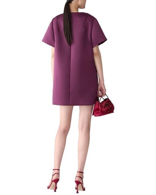 Carolina Herrera Purple Shift Dress