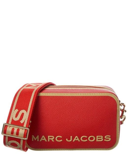 Marc Jacobs Red Bicolor Border Bold Flash Leather Camera Bag