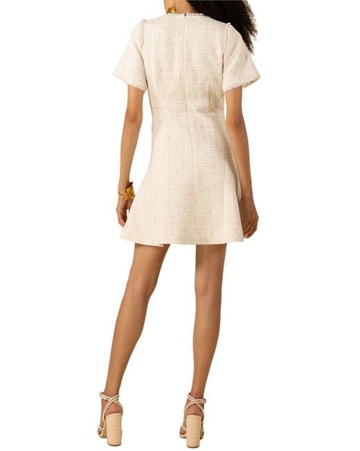 Hale Bob Natural Maxine Wool-Blend Mini Dress