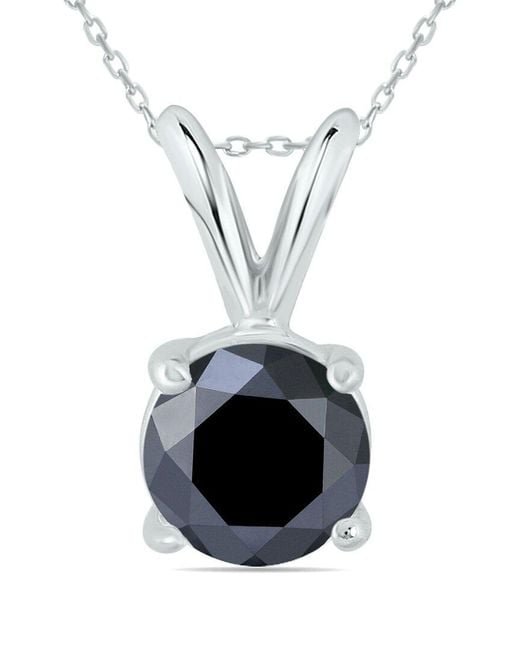 True Diamond Multicolor 14k 0.96 Ct. Tw. Diamond Solitaire Necklace