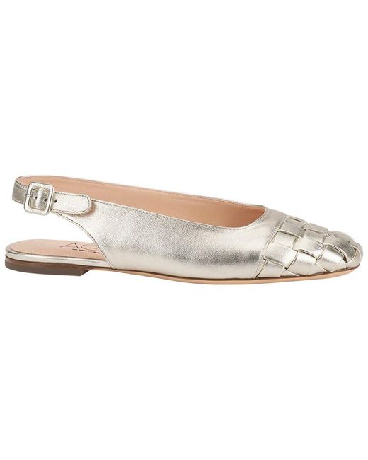 Agl Attilio Giusti Leombruni White Mara Sling Wave Leather Slingback