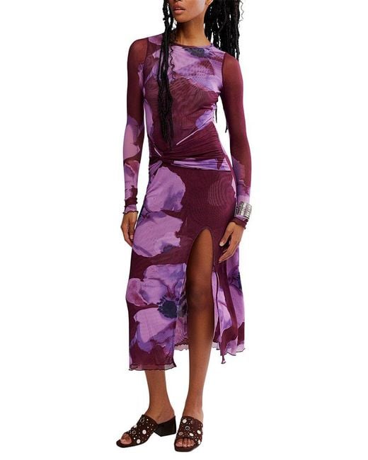 Free People Purple Gianni Midi Dress