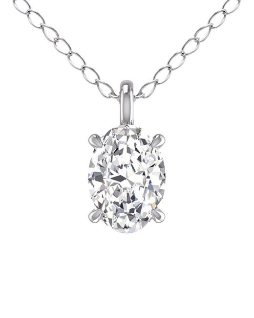 Lab Grown Diamonds White 14k 1.00 Ct. Tw. Lab Grown Diamond Necklace