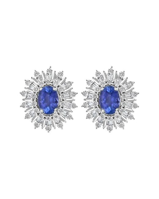 Effy Fine Jewelry Blue 14K 2.05 Ct. Tw. Diamond & Tanzanite Earrings