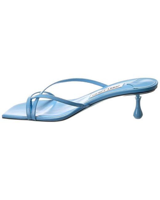 Jimmy Choo Blue Etana 50 Leather Sandal