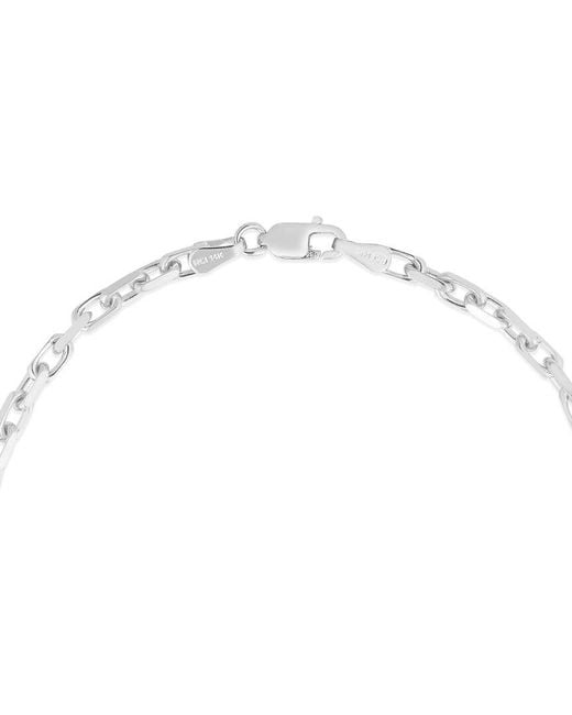 Italian Silver White Chain Necklace