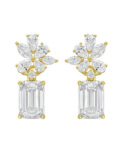 Diana M Metallic Diana M. 14K 10.00 Ct. Tw. Lab-Grown Diamond Earrings