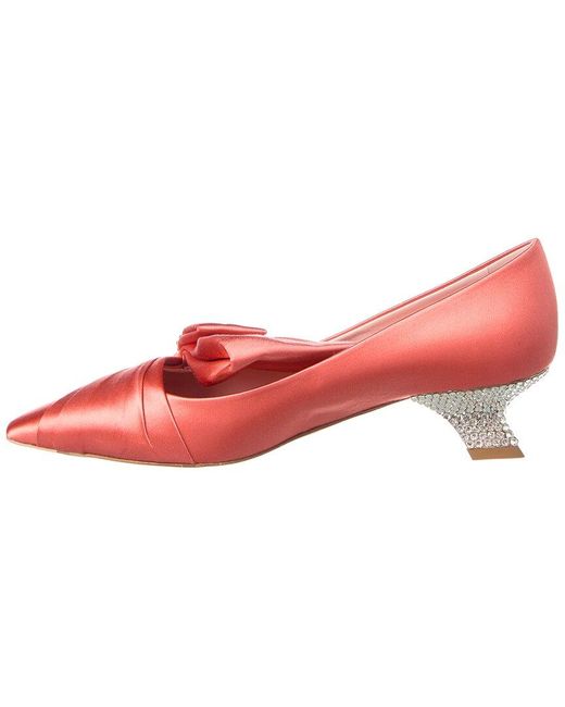 Roger Vivier Red Satin Pump