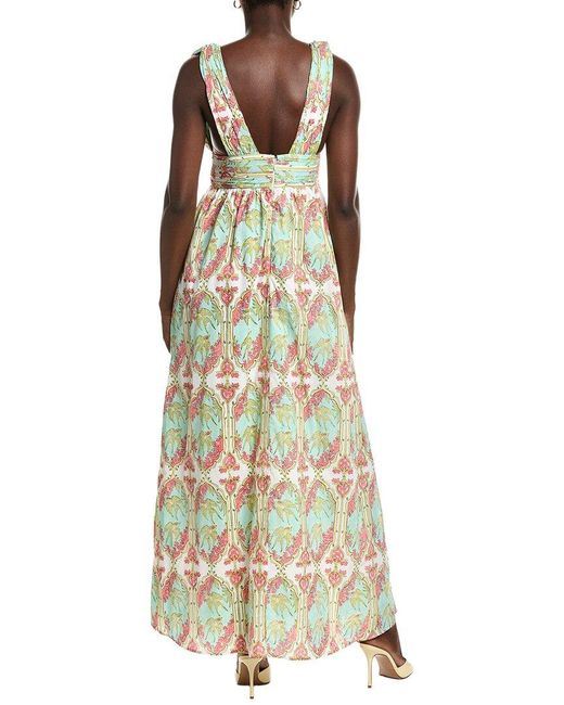 Garrie B Green Bird Maxi Dress