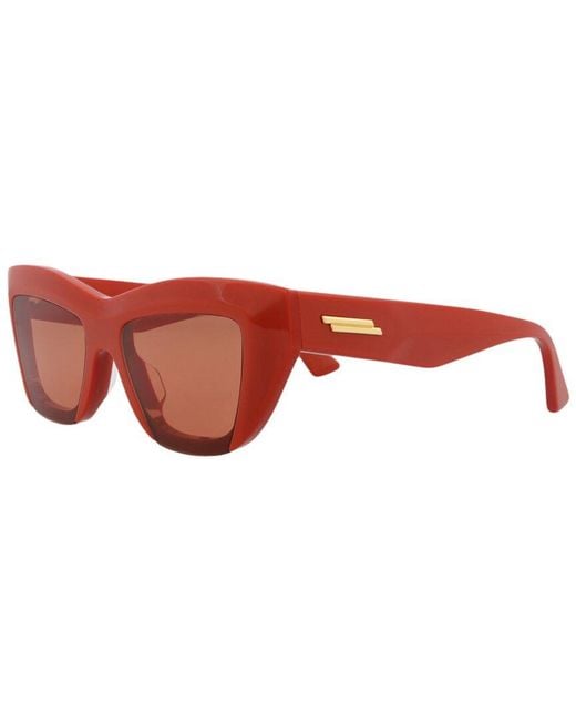 Bottega Veneta Red 52Mm Sunglasses