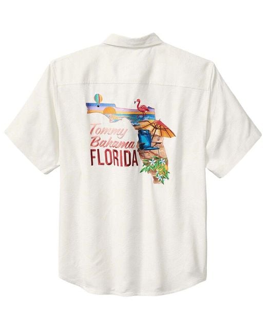 Tommy Bahama White Florida Paradise Silk Shirt for men