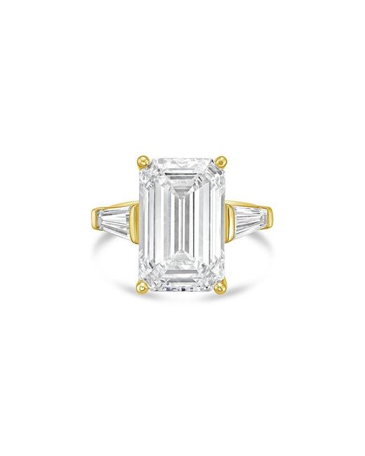 Diana M White Diana M. 18K 10.00 Ct. Tw. Lab-Grown Diamond Three-Stone Ring