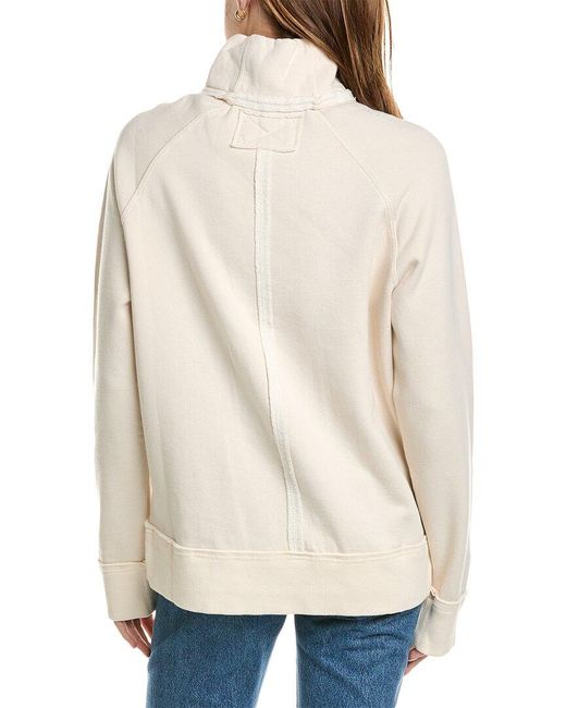 Free People Natural Just A Game 1/2-zip Pullover