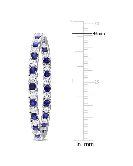 Rina Limor Metallic 10.44 Ct. Tw. Lab-Grown Sapphire Earrings