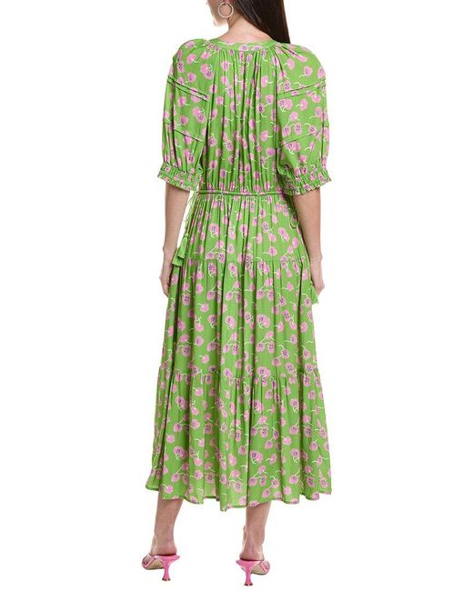 AREA STARS Green Side Tie Dress