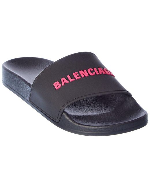 Balenciaga Pool Rubber Slide in Blue Lyst