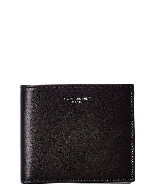 Saint Laurent Black East/West Leather Wallet for men