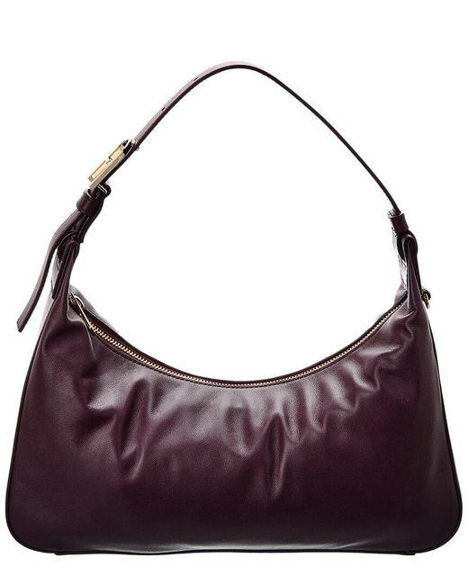 Furla Purple Flow Medium Leather Shoulder Bag