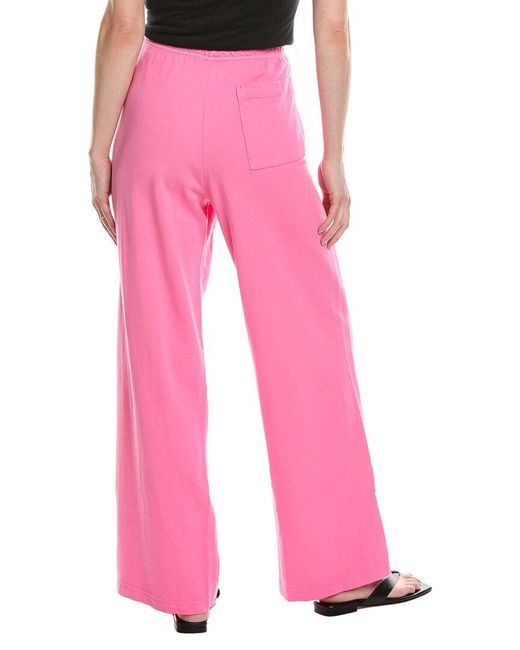 Michael Stars Pink Missy Embroidered Heart Sweatpant