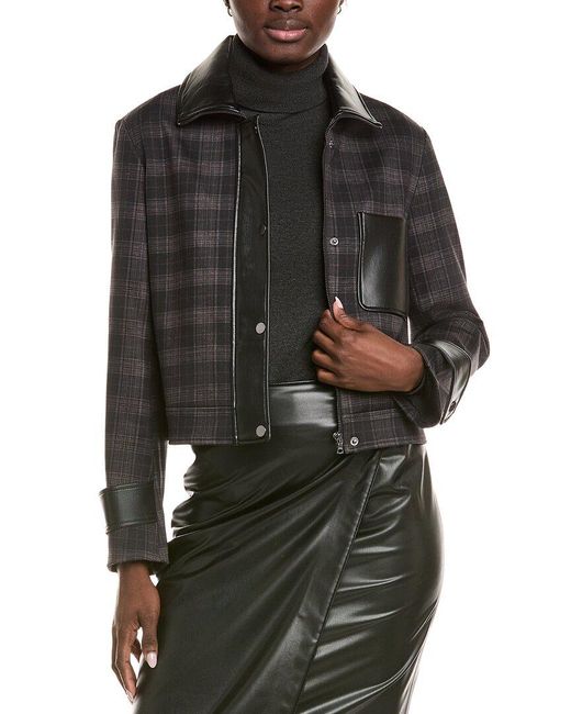 Kenneth Cole Black Plaid Jacket