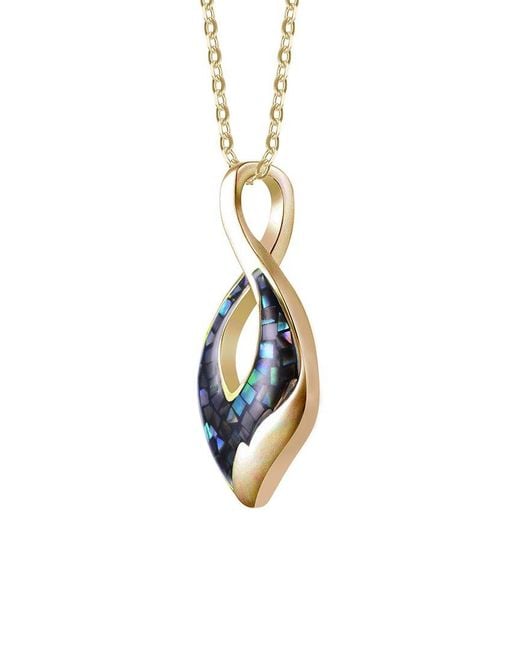 Genevive Jewelry Blue 14k Over Silver Pendant Necklace