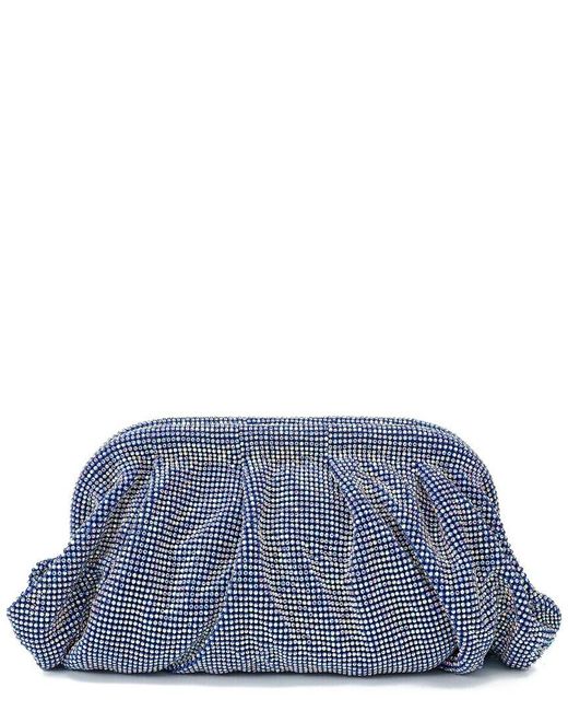 Tiffany & Fred Paris Blue Crystal-Embellished Evening Clutch