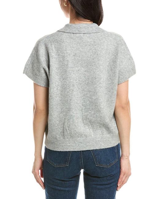 ANNA KAY Gray Elena Polo Sweater