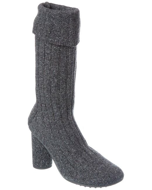 Bottega Veneta Gray Atomic Wool Sock Boot