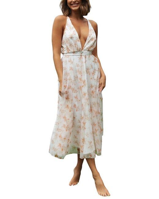 ENJOY PETRA Natural Midi Dress