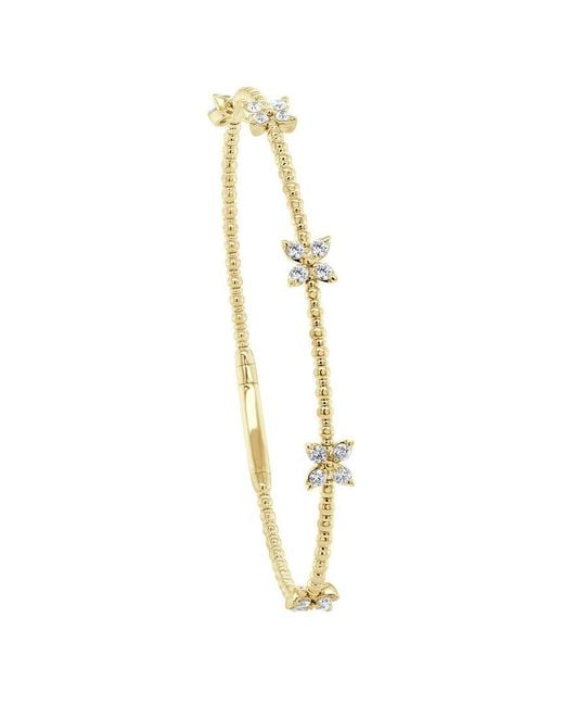 Sabrina Designs Metallic 14k 0.60 Ct. Tw. Diamond Butterfly Station Bangle Bracelet