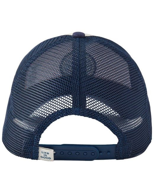 Life Is Good. Blue Trucker Hat