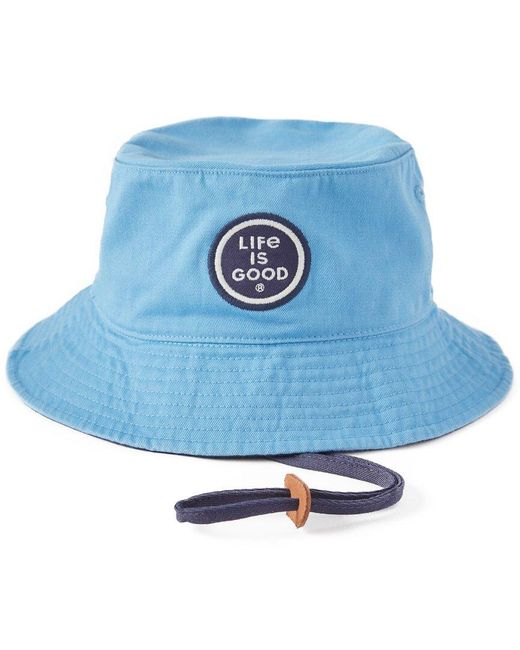 Life Is Good. Blue Bucket Hat for men