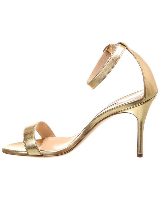 Manolo Blahnik Metallic Chaos 95 Leather Sandal